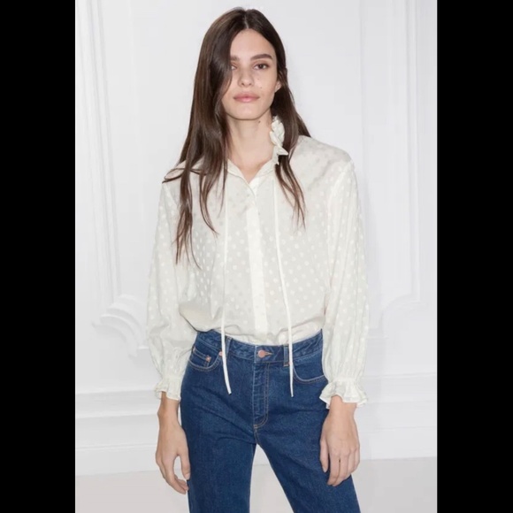 & Other Stories Tops - & Other Stories Ruffle Collar Blouse